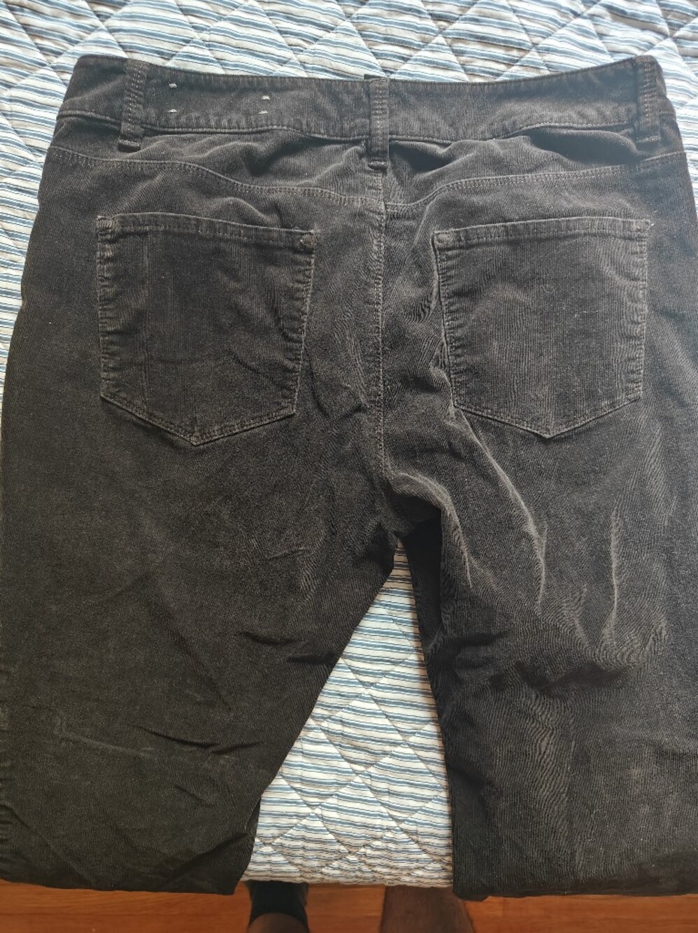 Ann Taylor Signature Womens Chocolate Brown Corduroy Pants 12 (Fits 35x31) - Picture 5 of 8